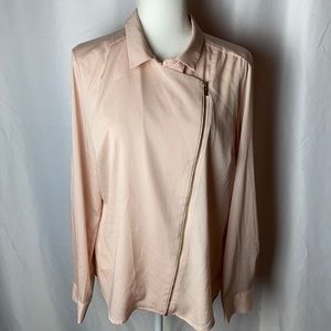 ⭐️ 3/$30 Calvin Klein Pastel Pink Zipped Blouse